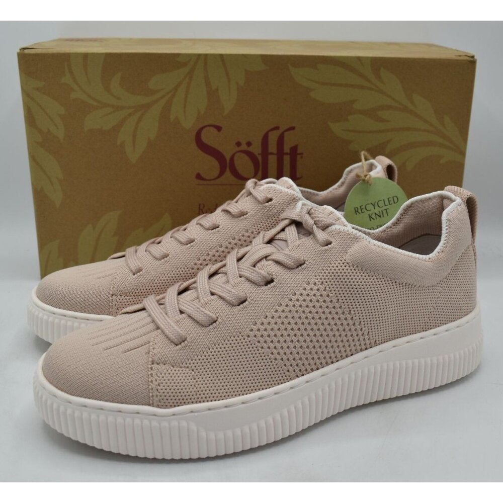 Sofft Faro Intimo Sneaker Womens 8 Pink NEW Recycled Knit Lace Up Casual Shoes
